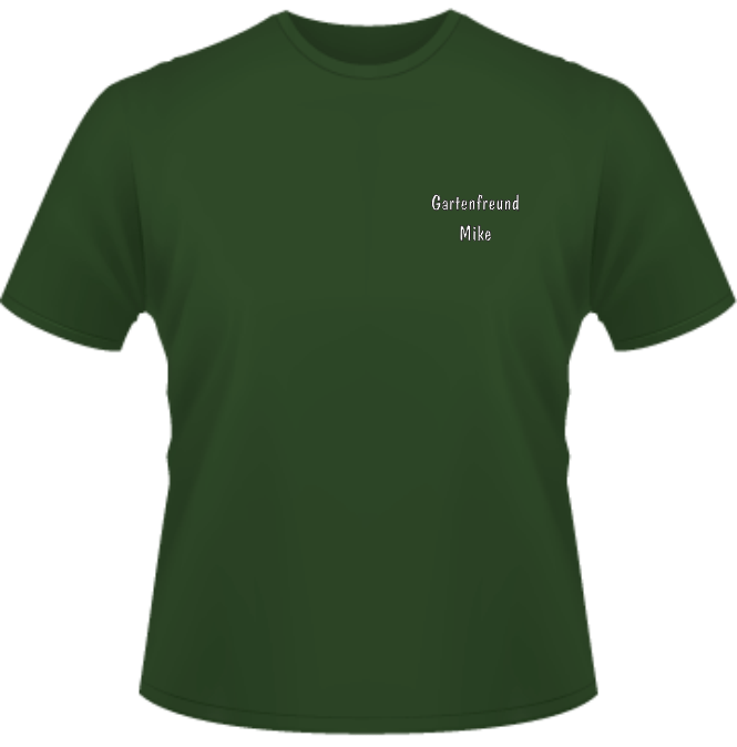 Garten T-Shirt Bin beim buddeln Olivgrün